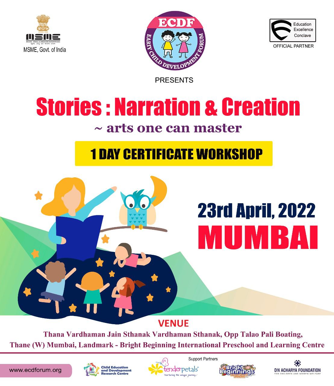 ECDF announces the storytelling workshop 2022 in Mumbai