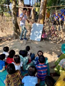 How 14-year-old boy in joy teaching a underprivileged in Assam