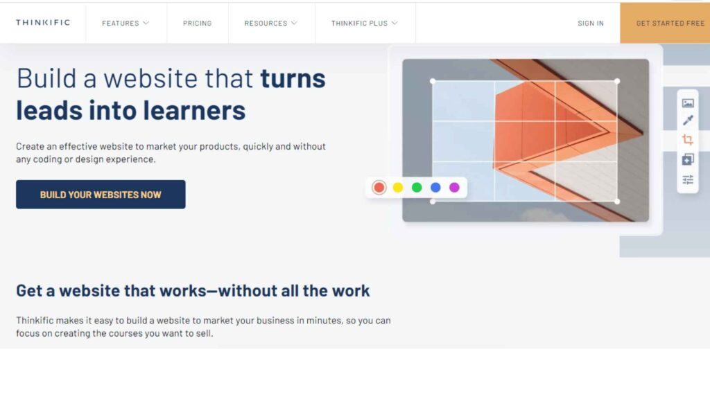 build website with thinkific 