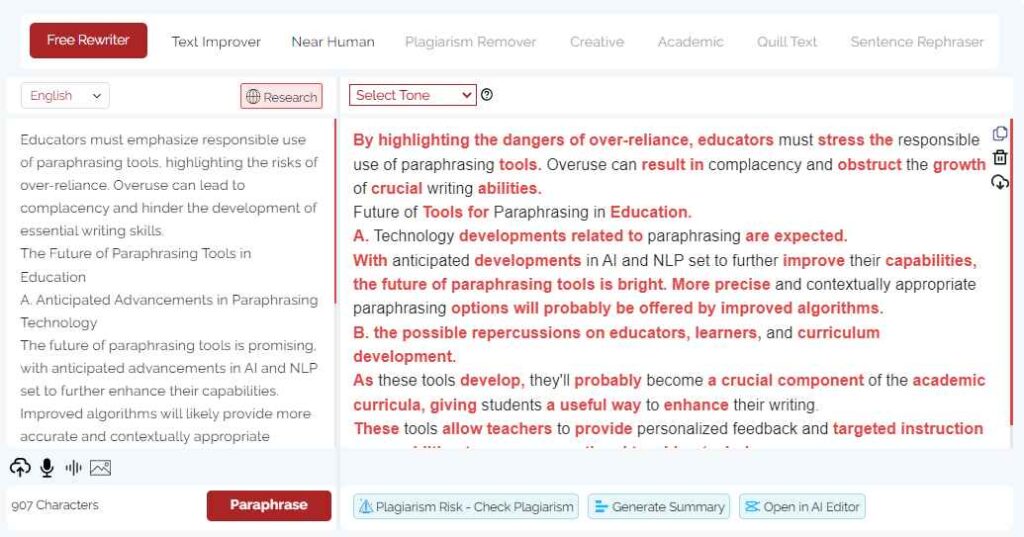 paraphrasing tool 